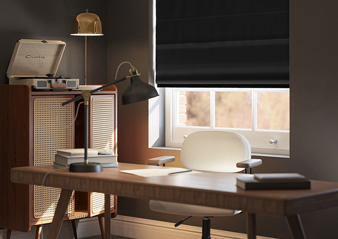 Ashbury, Jet - Twist&Fit Roman Blind - Image 5